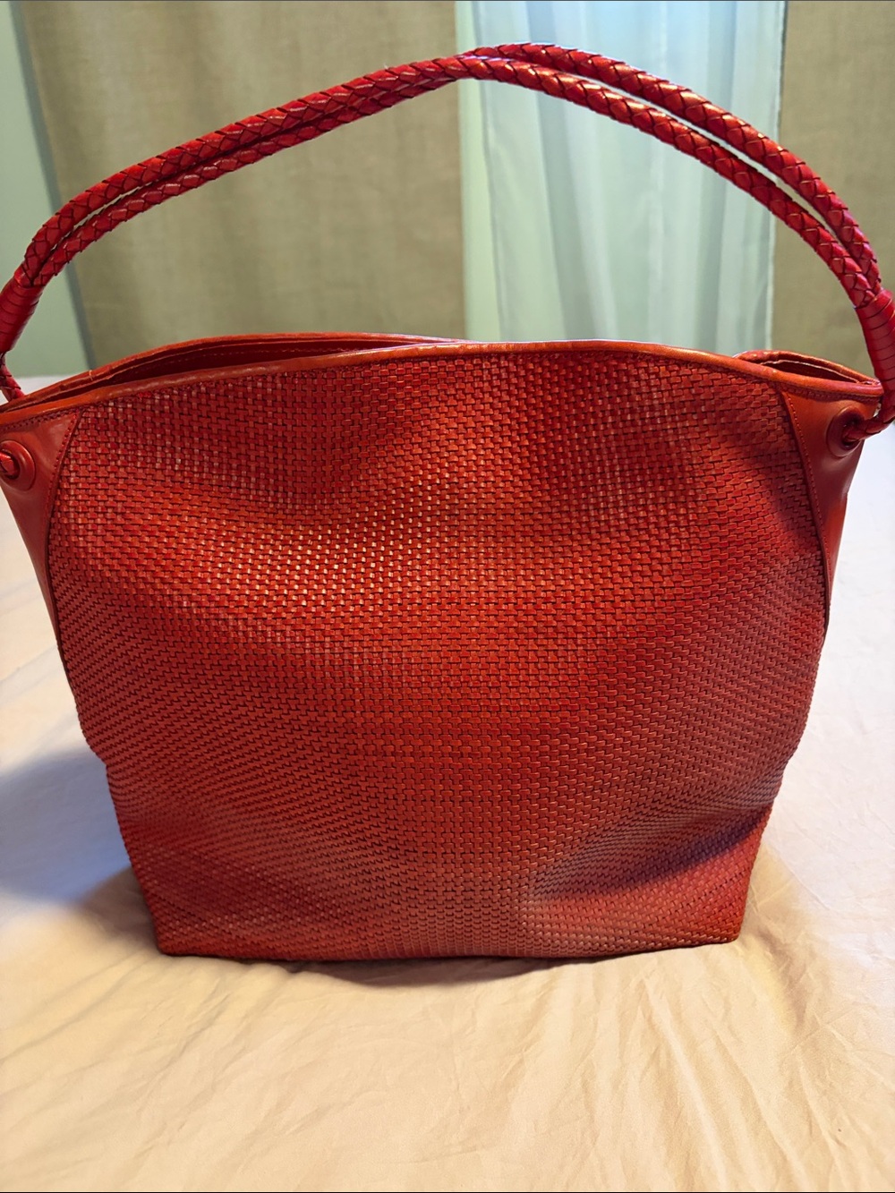 Paolo Masi made in Italy red leather bag